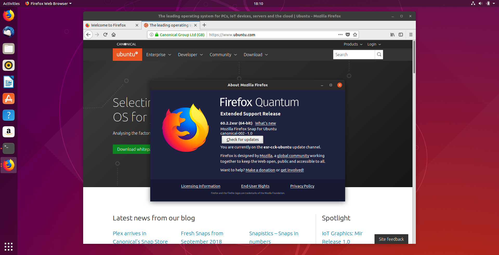 firefox esr version