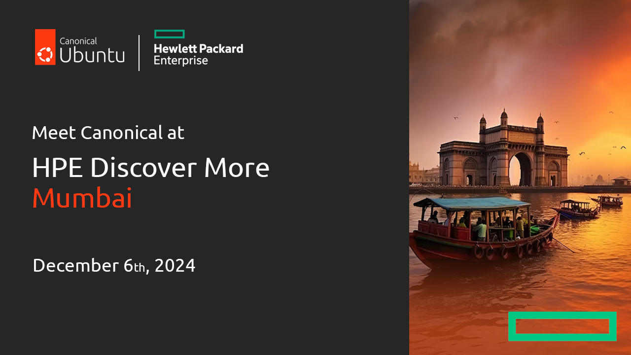 Join Canonical in Mumbai at HPE Discover More